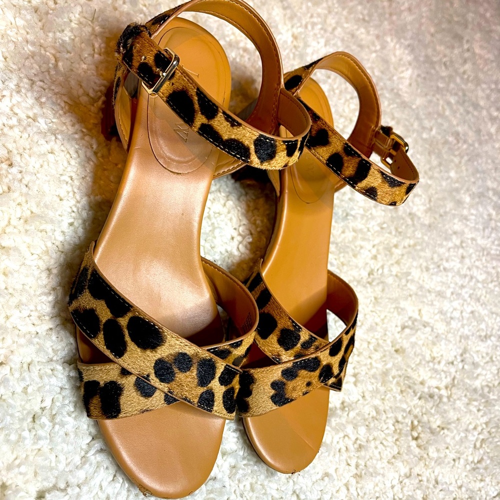 J.Crew Leopard Print Sandals